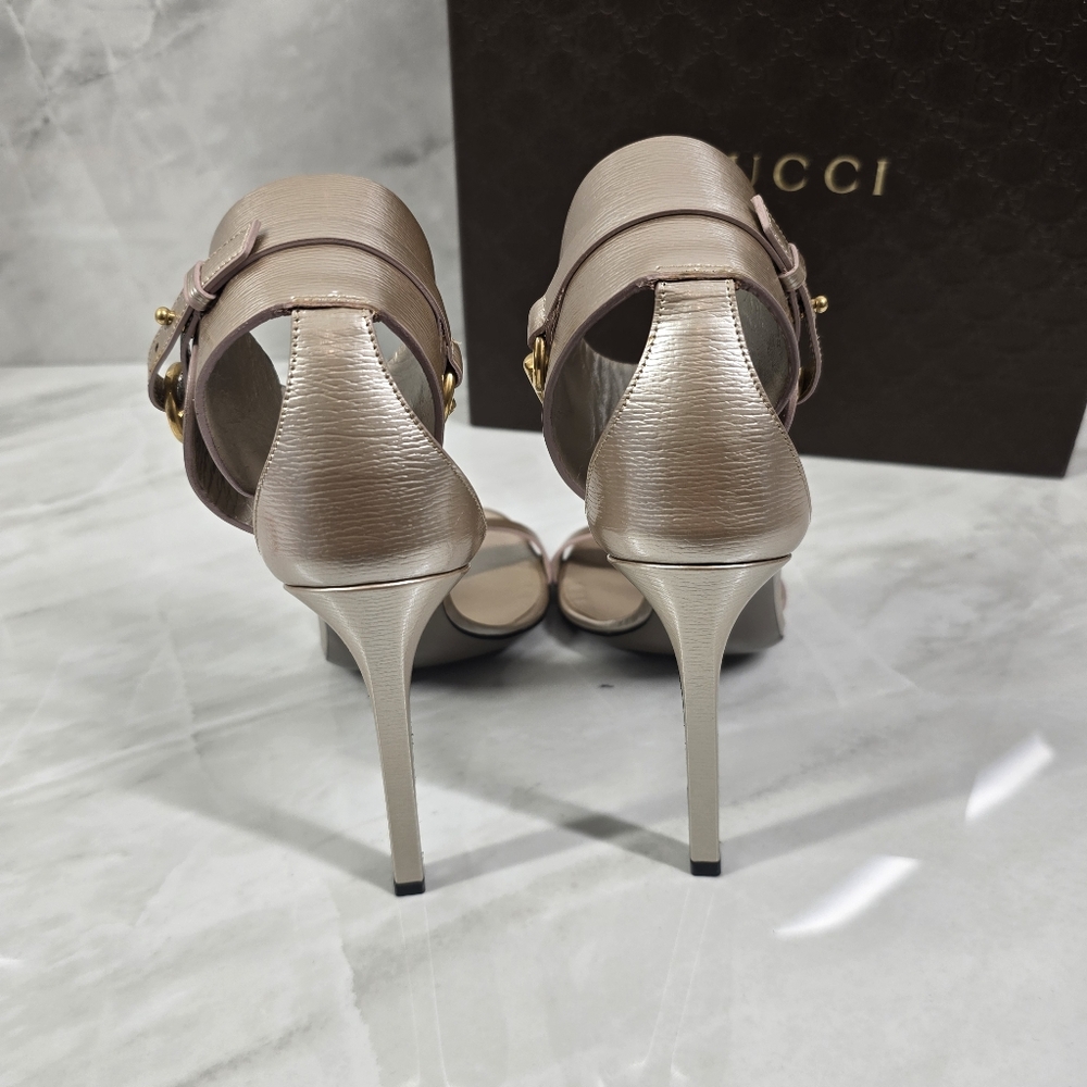 Gucci Horsebit Ankle Strap Heels - Picture 7 of 12